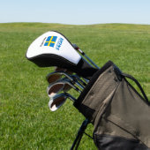 Zweden en Zweden vlag met Jouw naam Golfheadcover (Insitu)