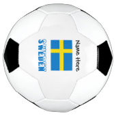 Zweden en Zweden vlag met Jouw naam Voetbal (Gedraaid)