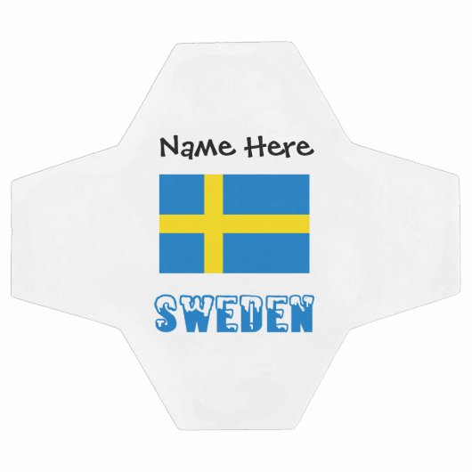 Zweden en Zweden vlag met Jouw naam Voetbal (Enkel)