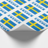 Zweden en Zweedse vlag Cadeaupapier (Hoek)
