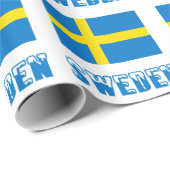 Zweden en Zweedse vlag Cadeaupapier (Rol Hoek)