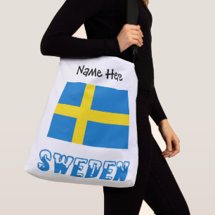 Zweden en Zweedse Vlag Gepersonaliseerd  Crossbody Tas