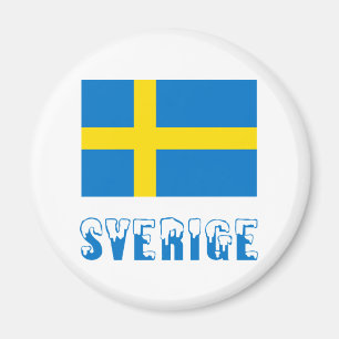 Zweden en Zweedse Vlag Magneet