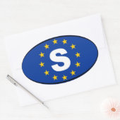 Zweden Europese Unie Ovale Sticker (Envelop)