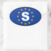 Zweden Europese Unie Ovale Sticker (Tas)