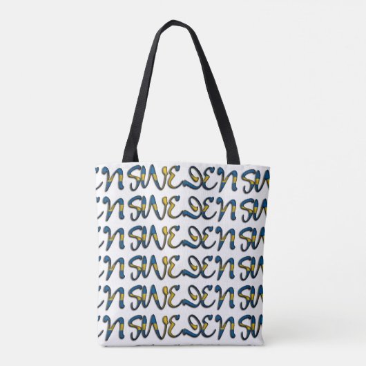 Zweden Europese vlag Tote Bag (Achterkant)