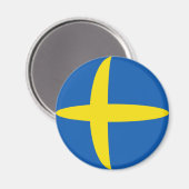 Zweden Fisheye Flag Magnet (Voorkant / Achterkant)