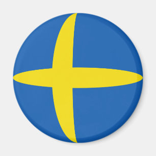 Zweden Fisheye Flag Magnet