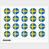 Zweden Fisheye Vlag Sticker (Vel)
