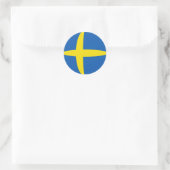 Zweden Fisheye Vlag Sticker (Tas)