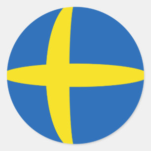 Zweden Fisheye Vlag Sticker