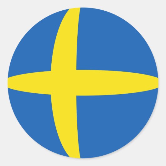 Zweden Fisheye Vlag Sticker (Voorkant)