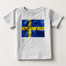 Zweden Flag Baby Bodysuit