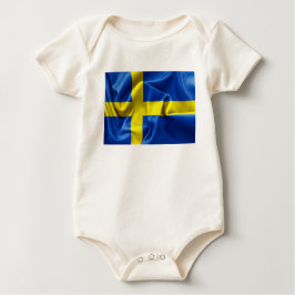 Zweden Flag Baby Bodysuit