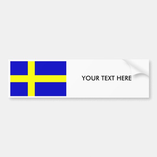 ZWEDEN FLAG Bumpersticker (Voorkant)