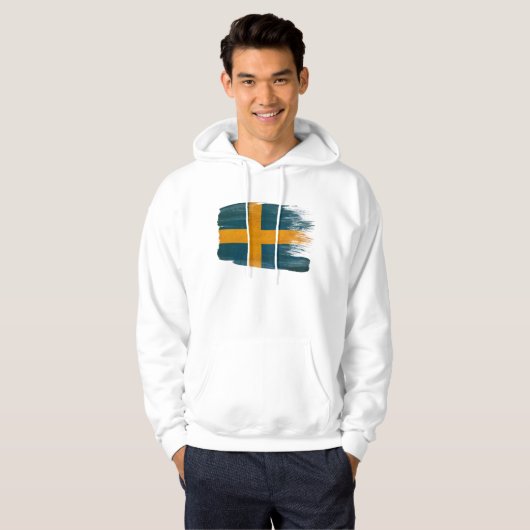 Zweden Flag Hoodie (Voorkant volledig)