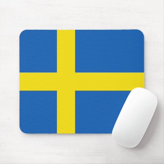 Zweden Flag Mousepad Muismat (Met muis)