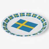 ZWEDEN FLAG PAPIEREN BORDJE (Gekanteld)