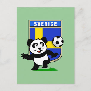 Zweden Football Panda Briefkaart