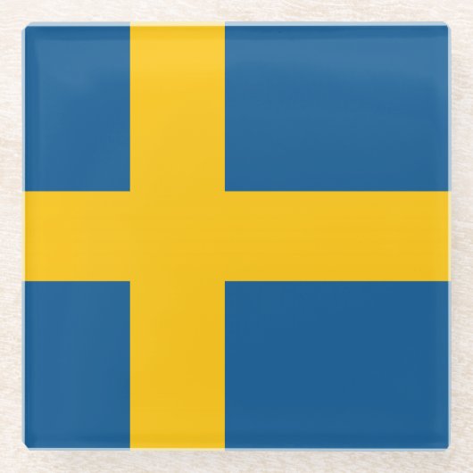 Zweden Glazen Onderzetter (Voorkant)
