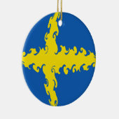 Zweden Gnarly Flag Keramisch Ornament (Rechts)