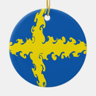 Zweden Gnarly Flag Keramisch Ornament