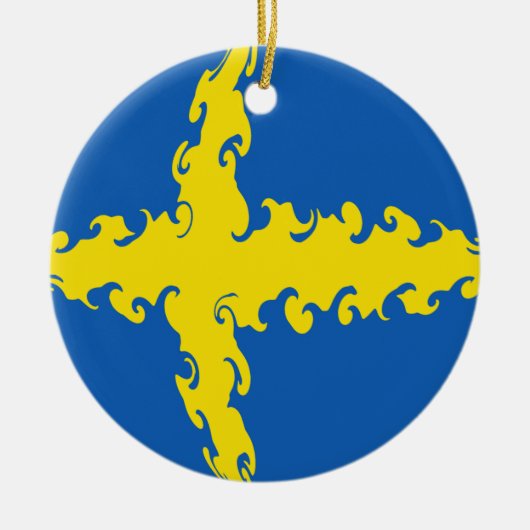 Zweden Gnarly Flag Keramisch Ornament (Voorkant)