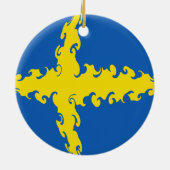 Zweden Gnarly Flag Keramisch Ornament (Achterkant)