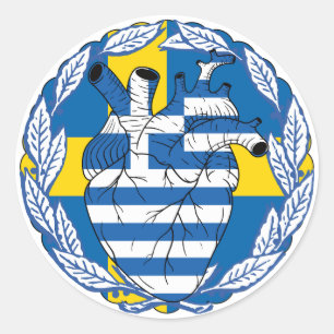 Zweden Griekse Onafhankelijkheid Griekenland Griek Ronde Sticker