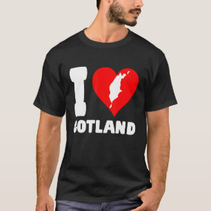 Zweden hart I Love Gotland T-shirt