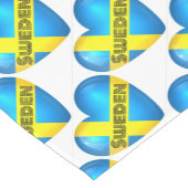 Zweden Hart Vlag Korte Tafelloper (Hoek)