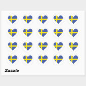 zweden hartpictogram ronde sticker (Vel)