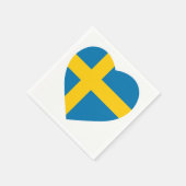 ZWEDEN HARTVORMIGE VLAG SERVETTEN (Hoek)