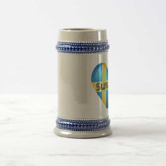 Zweden Heart Flag Bierpul (Center)