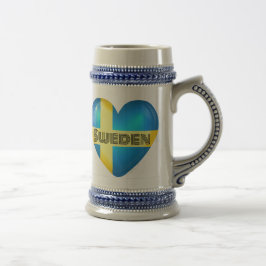 Zweden Heart Flag Bierpul