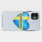 Zweden Heart Flag Case-Mate iPhone Case (Achterkant (horizontaal))