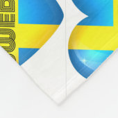 Zweden Heart Flag Fleece Deken (Hoek)