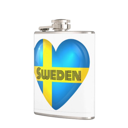 Zweden Heart Flag Heupfles (Links)