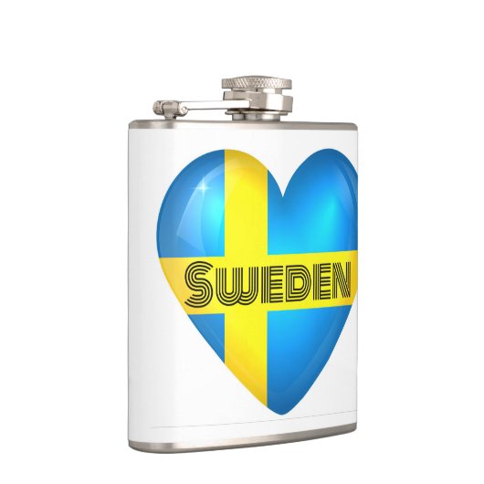 Zweden Heart Flag Heupfles (Rechts)