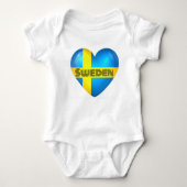 Zweden Heart Flag Romper (Voorkant)