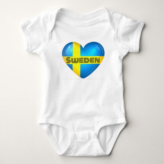 Zweden Heart Flag Romper (Voorkant)