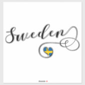 Zweden Heart Flag Sticker (Vel)