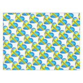 Zweden Heart Flag Tafelkleed (Voorkant (Horizontaal))