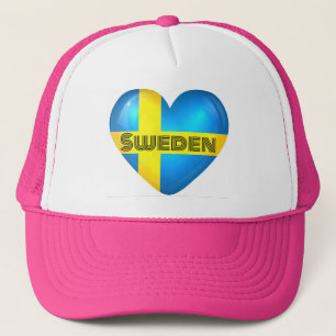 Zweden Heart Flag Trucker Pet