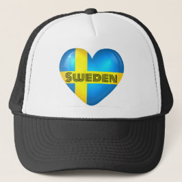 Zweden Heart Flag Trucker Pet