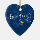 Zweden Heart, Ornament met kerstbomen, Zweeds (Rechts)