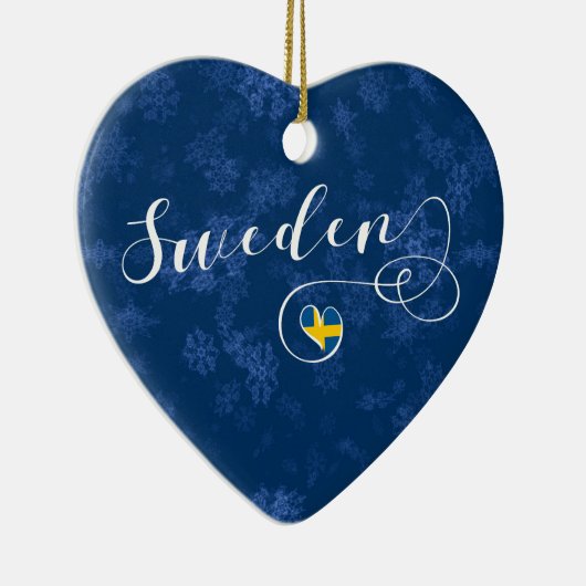 Zweden Heart, Ornament met kerstbomen, Zweeds (Rechts)