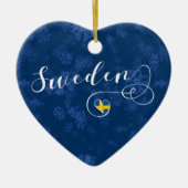 Zweden Heart, Ornament met kerstbomen, Zweeds (Voorkant)