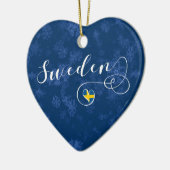 Zweden Heart, Ornament met kerstbomen, Zweeds (Links)