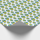 ZWEDEN HEART SHAPE FLAG CADEAUPAPIER (Hoek)